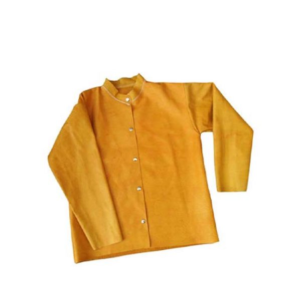 Casaca cuero de res amarillo de soldador